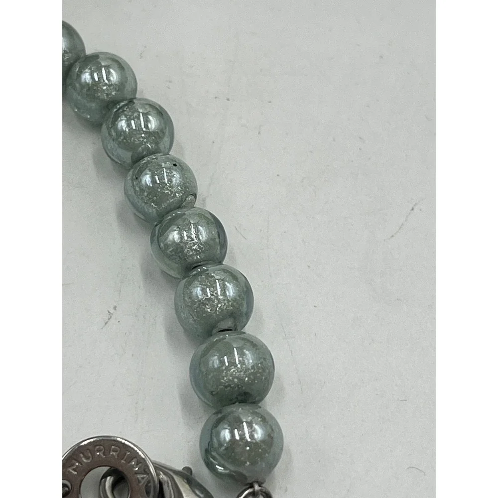 Antica‎ Murrina Venezia Gray Pearl Murano Glass I am Very Romantic Bracelet